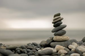 Stones Balanced on the Shore